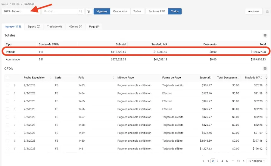 REPORTE DE XML EMITIDOS
